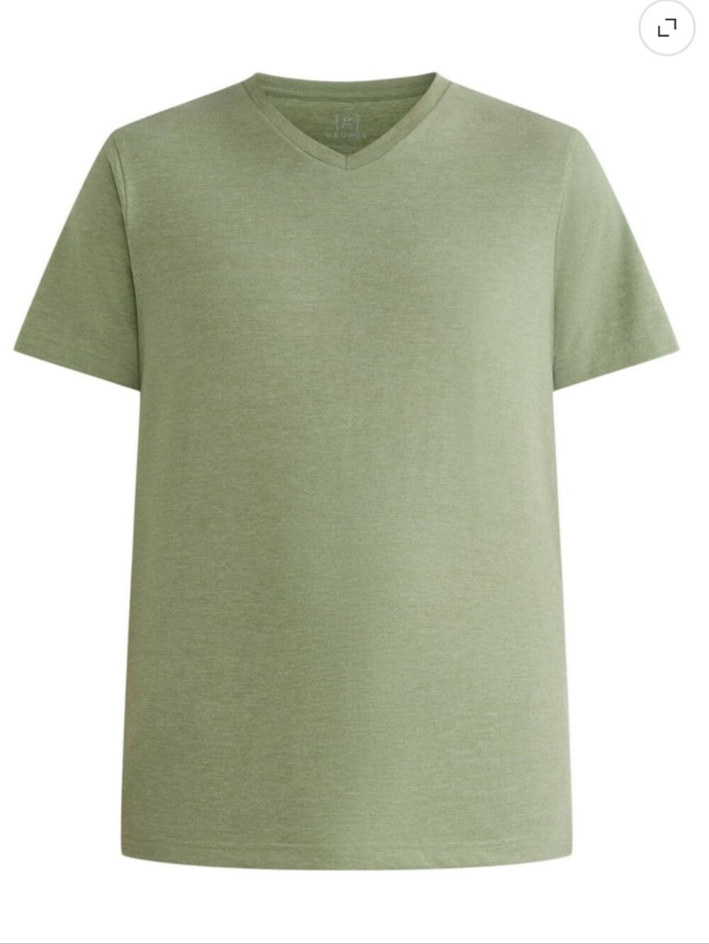 2/$30 George Men's Olive Short Sleeve V-Neck T-Shirt Size 2XL